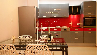czerwona kuchnia