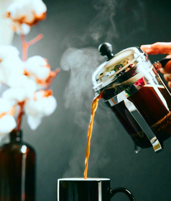 french press kawa w domu
